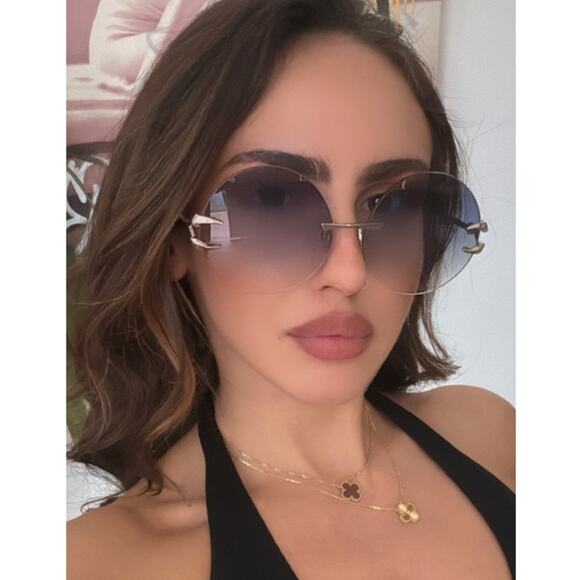 NEW Roberto Cavalli SRC006 Blue Round Claw Sunglasses $625
